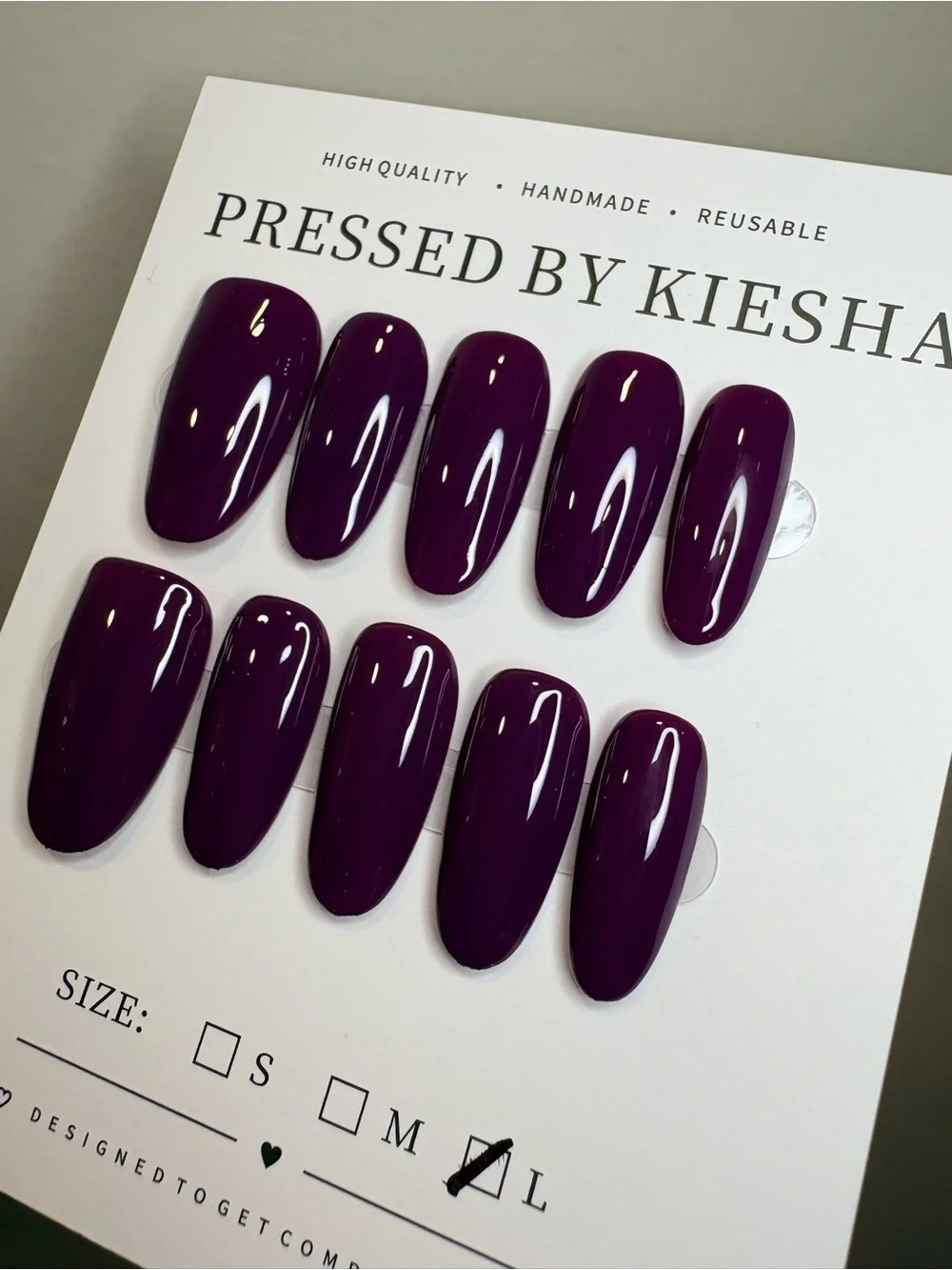 Deep Plum Press-On Nails